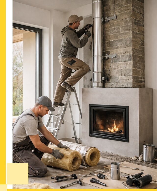 Монтаж дымоходов для каминов в Рыбинске от 15612 р. ЭриданРбн