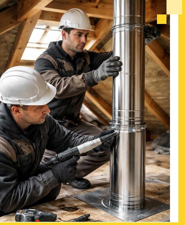 Монтаж дымоходов для каминов в Рыбинске с гарантией качества