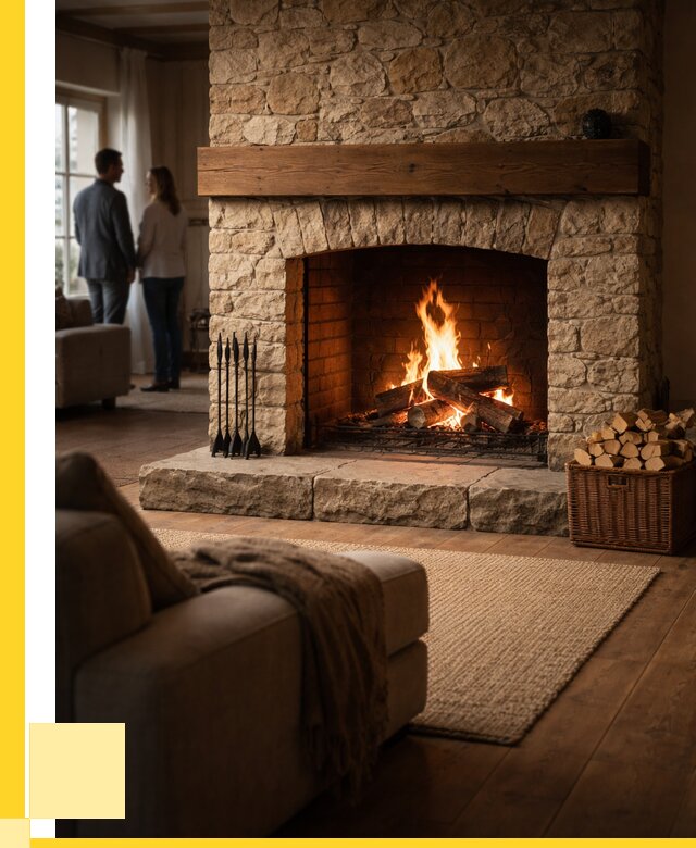 Открытые камины под ключ в Рыбинске от 156120 р. ЭриданРбн