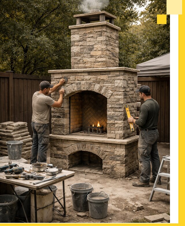 Проектирование и установка уличных каминов в Рыбинске