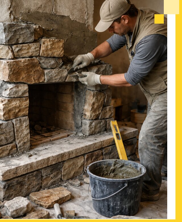 Изготовление и установка каменных каминов под ключ в Рыбинске