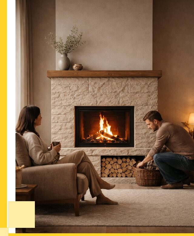 Камины для дома в Рыбинске под ключ от 156120 р. | ЭриданРбн