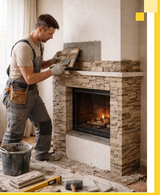 Изготовление и монтаж каминов для дома под ключ в Рыбинске