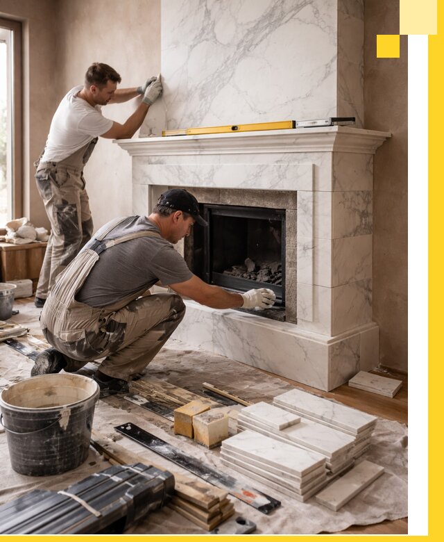 Отделка каминов в Рыбинске качественные облицовочные работы