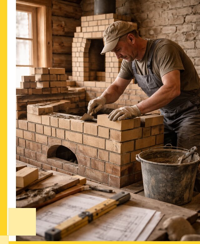 Кладка печей из кирпича в Рыбинске цены от 31224 р. - ЭриданРбн