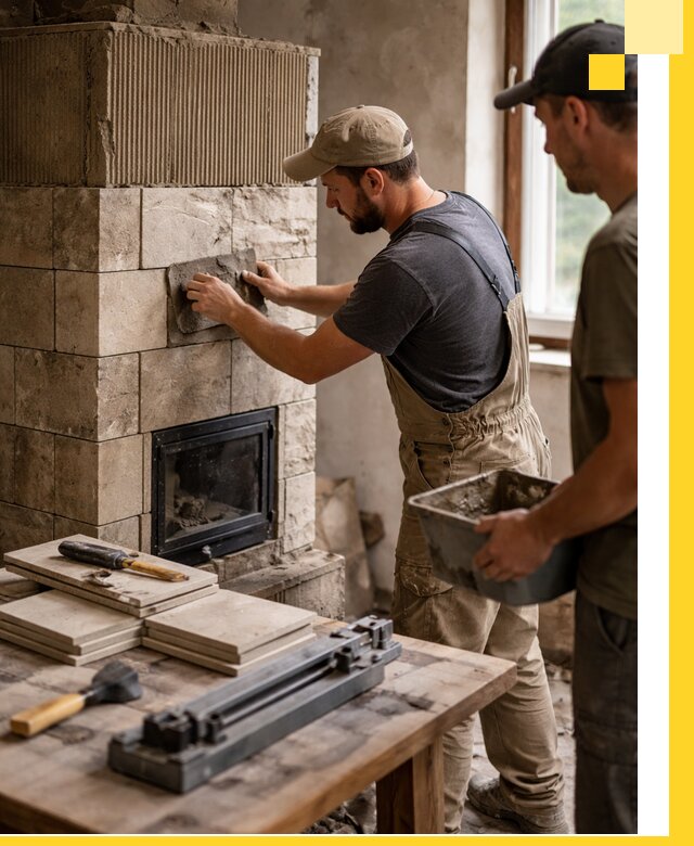 Профессиональная облицовка печей в Рыбинске: керамика и камень