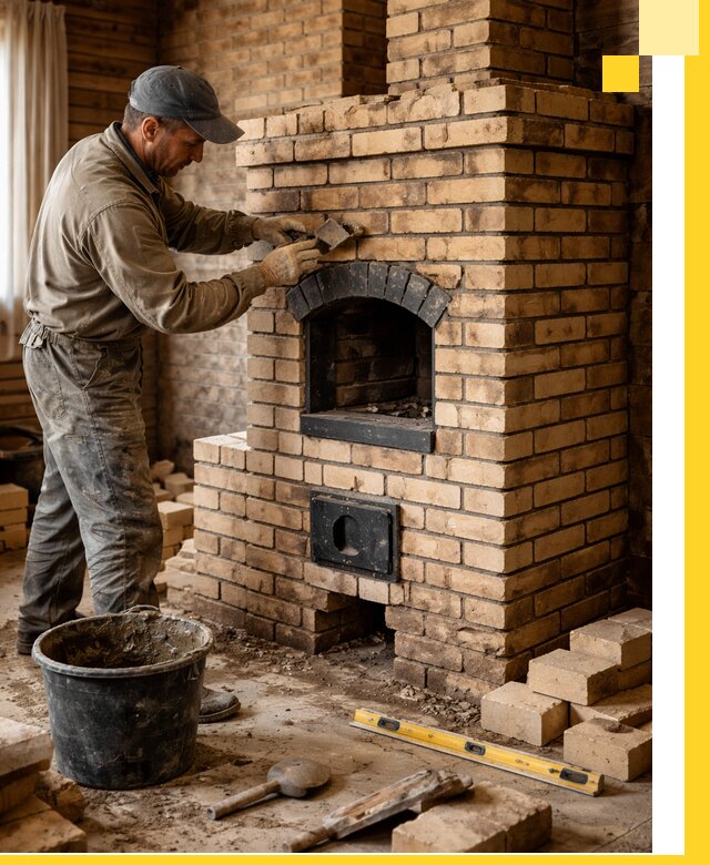 Кирпичные печи под ключ в Рыбинске: проектирование и кладка
