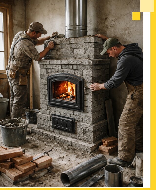 Производство, поставка и монтаж дровяных печей в Рыбинске