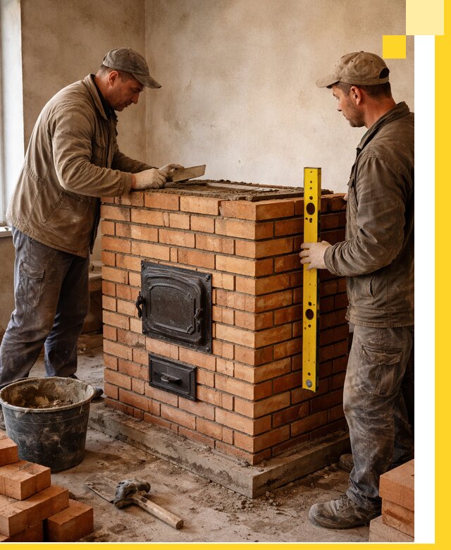 Отопительные печи под ключ в Рыбинске, установка и сборка