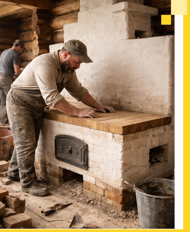 Проектирование и установка русской печи с лежанкой в Рыбинске