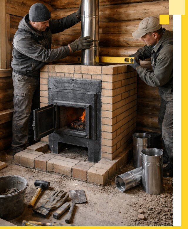 Проектирование, изготовление и установка банных печей в Рыбинске