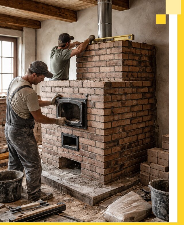 Печи для загородного дома под ключ в Рыбинске — монтаж и сервис