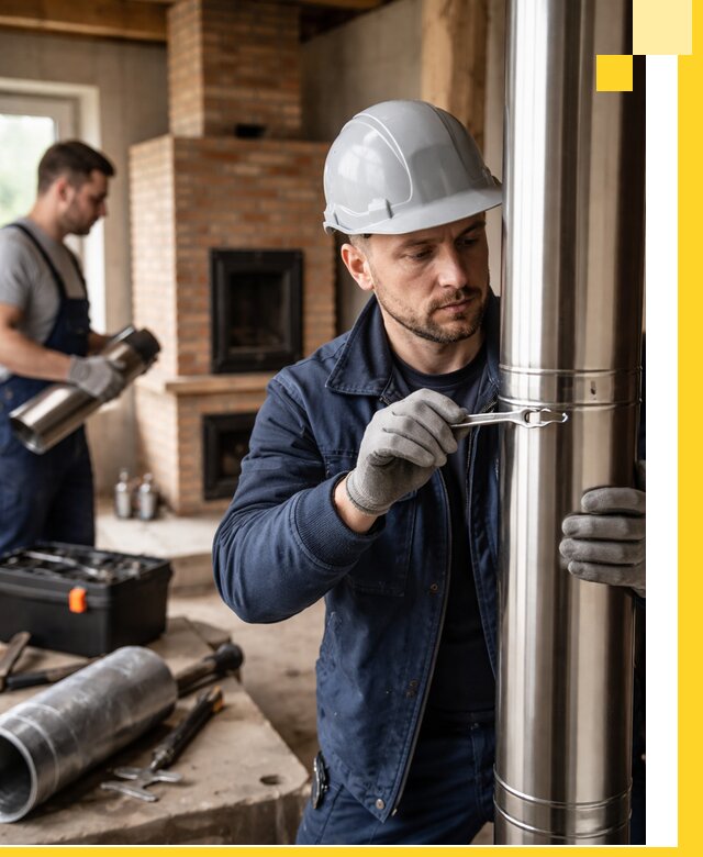 Профессиональный монтаж дымоходов для печей в Рыбинске