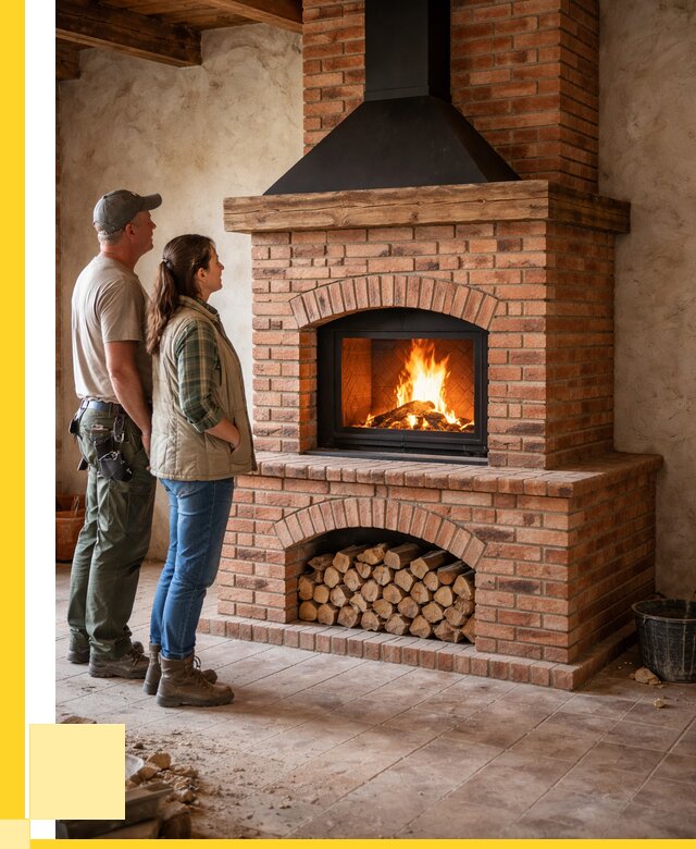 Печи камины из кирпича в Рыбинске от 124896 р. | ЭриданРбн