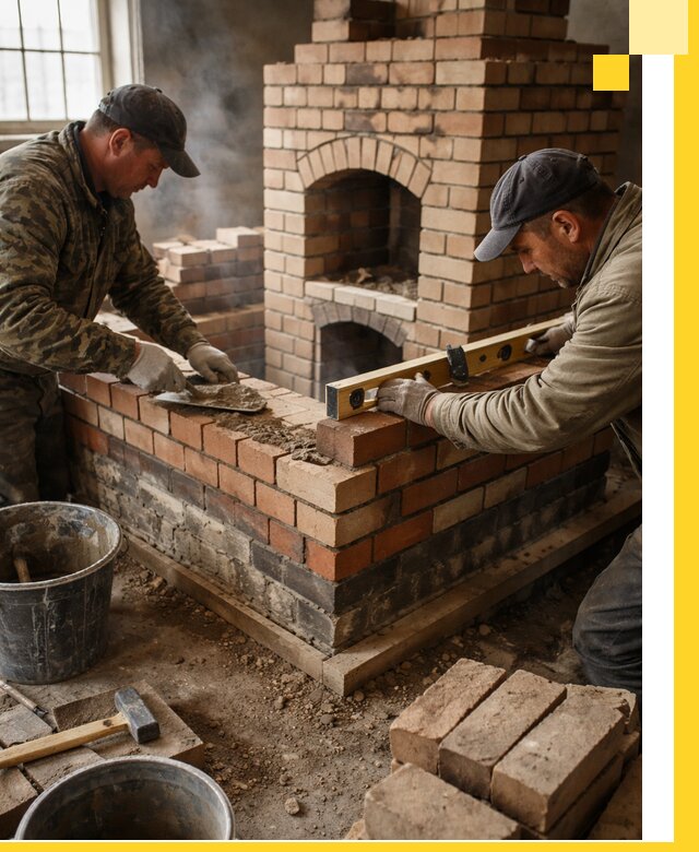 Изготовление и монтаж печей и каминов из кирпича в Рыбинске