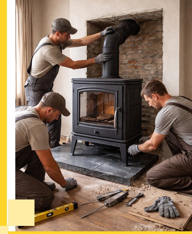 Монтаж печи камина в частном доме в Рыбинске от 26020 р. | ЭриданРбн