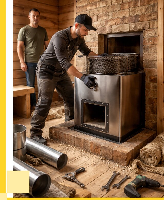 Монтаж банных печей под ключ в Рыбинске от 18734 р., ЭриданРбн