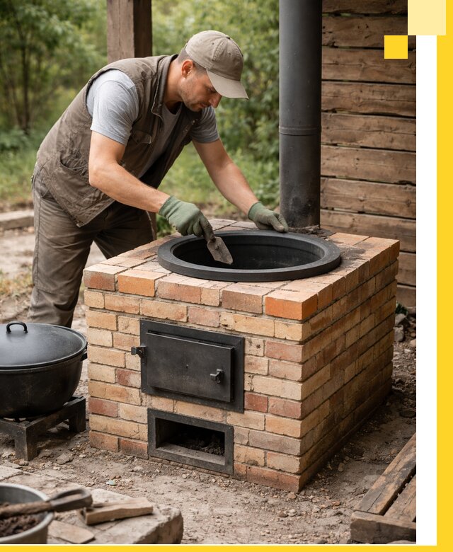 Изготовление и установка печей для казана в Рыбинске под ключ