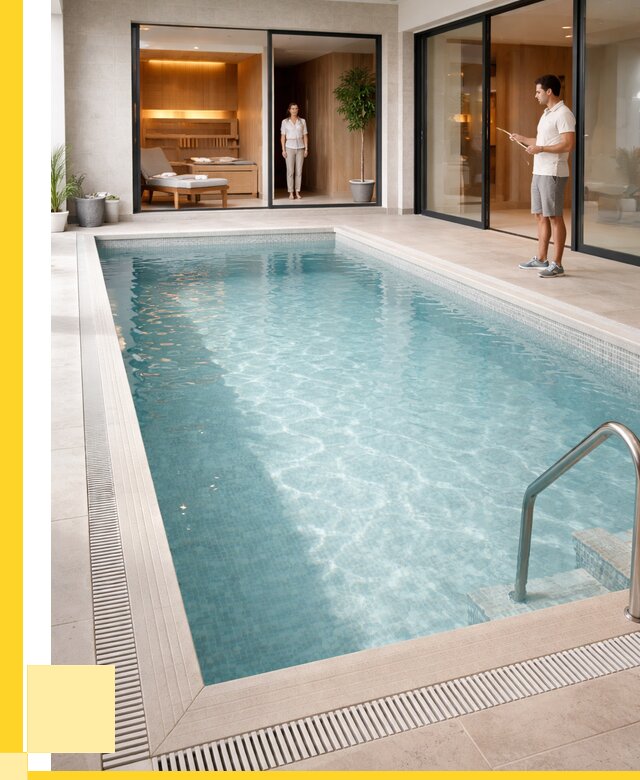 Отделка бассейна пленкой ПВХ в Рыбинске от 3643 р. - ЭриданРбн