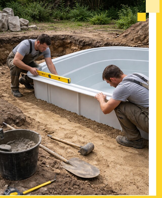 Производство и установка пластиковых бассейнов в Рыбинске под ключ