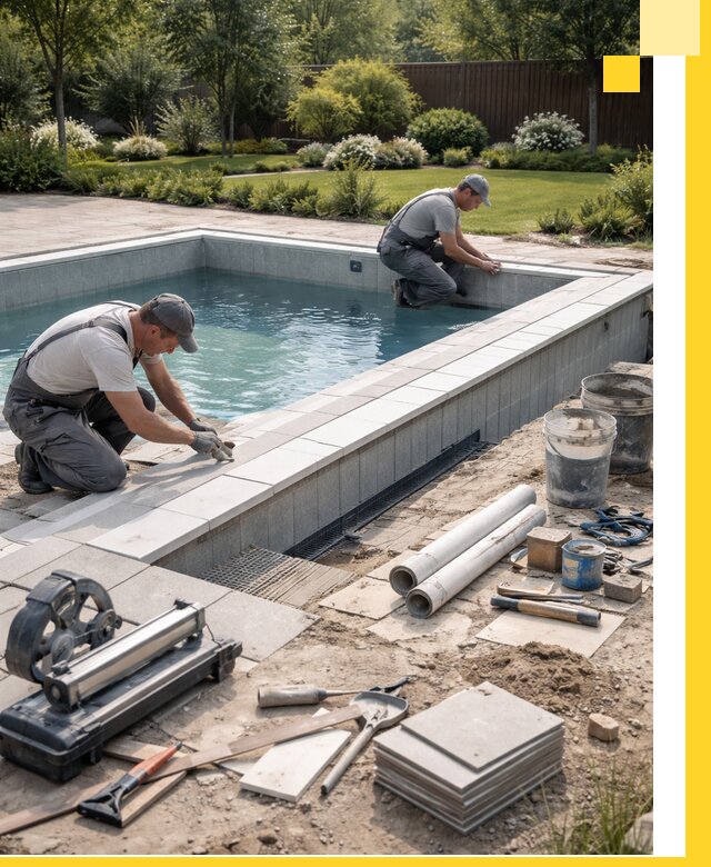 Строительство открытых бассейнов под ключ в Рыбинске профессионально