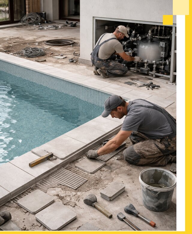 Строительство и монтаж бассейнов в коттедже в Рыбинске