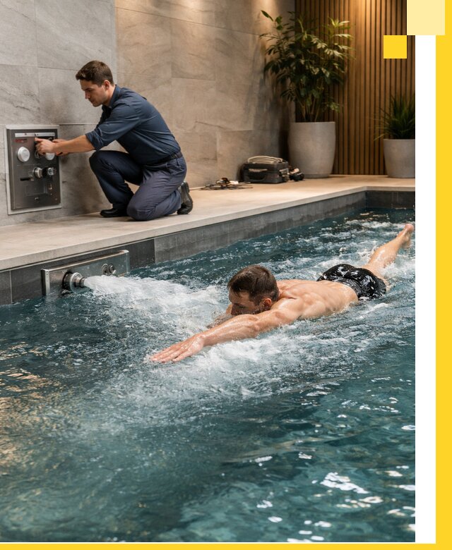 Проектирование и монтаж бассейнов с противотоком в Рыбинске