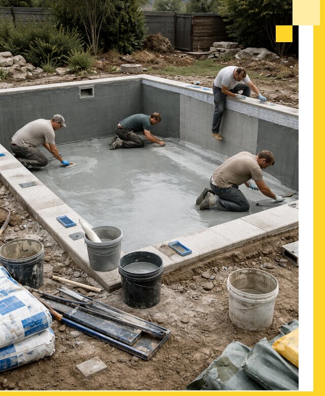 Изготовление и монтаж чаши бассейна под ключ в Рыбинске