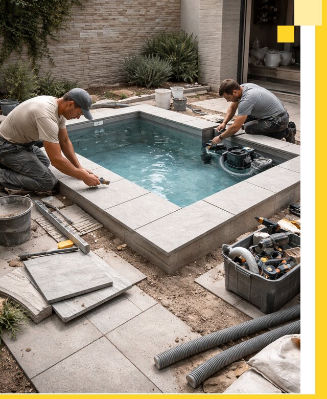 Мини бассейны под ключ в Рыбинске, дизайн и установка