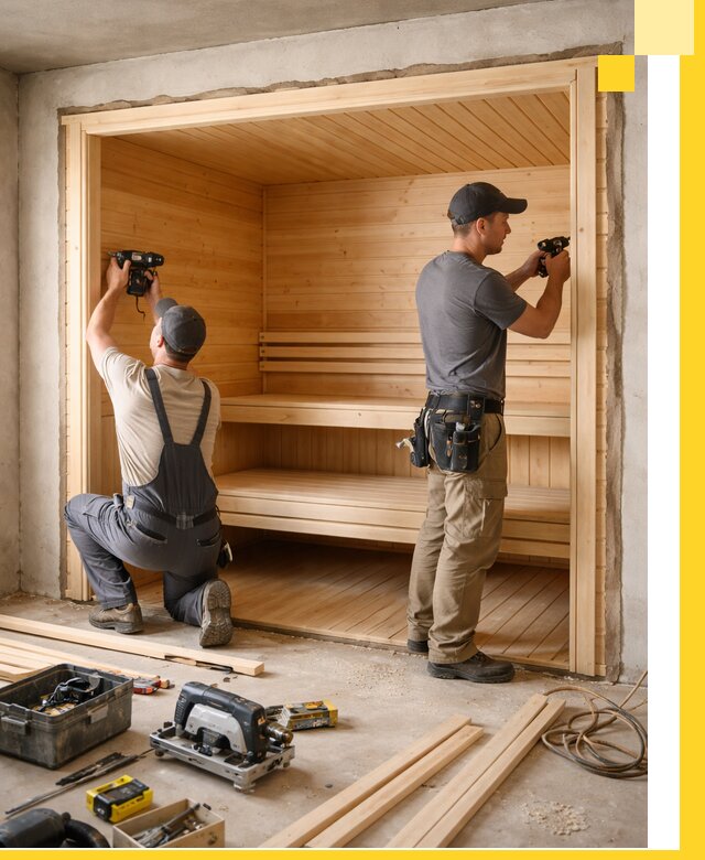 Монтаж саун под ключ в Рыбинске — проектирование и установка