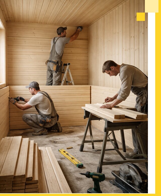 Обшивка саун в Рыбинске из натуральной древесины под ключ