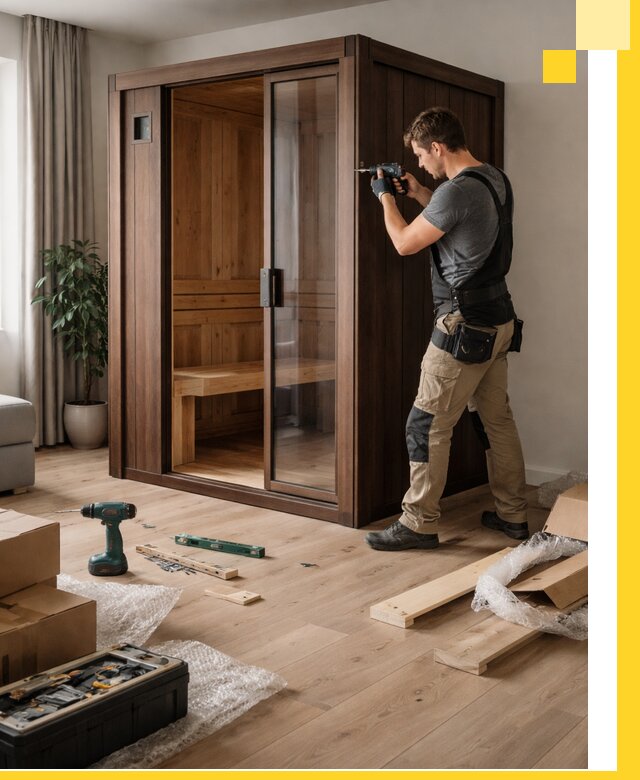 Установка и производство мини саун под ключ в Рыбинске