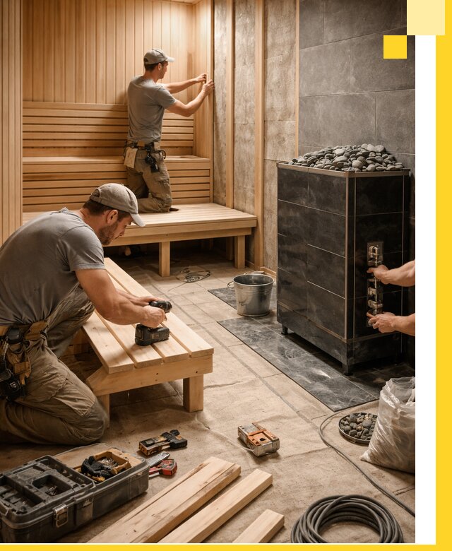 Дизайн и строительство интерьерных саун под ключ в Рыбинске