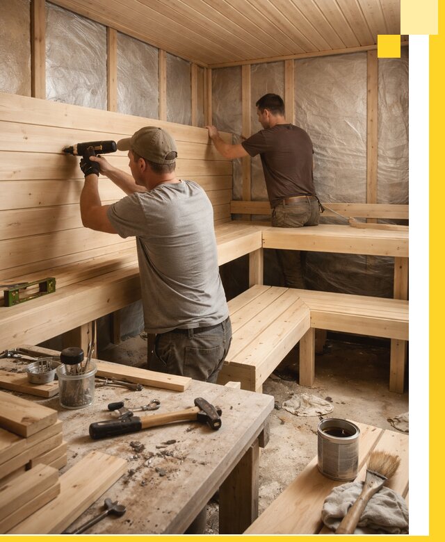 Профессиональная отделка бань и саун под ключ в Рыбинске