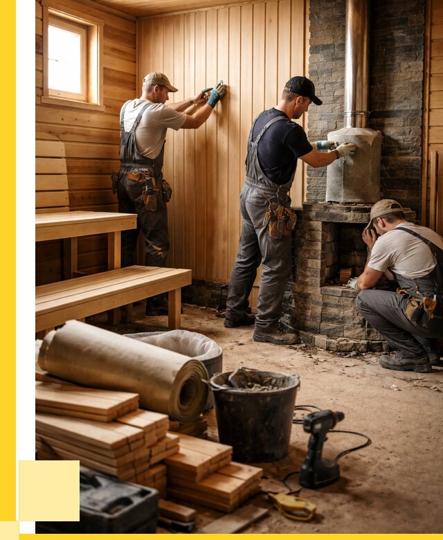 Ремонт бань под ключ в Рыбинске от 46836 р. | ЭриданРбн