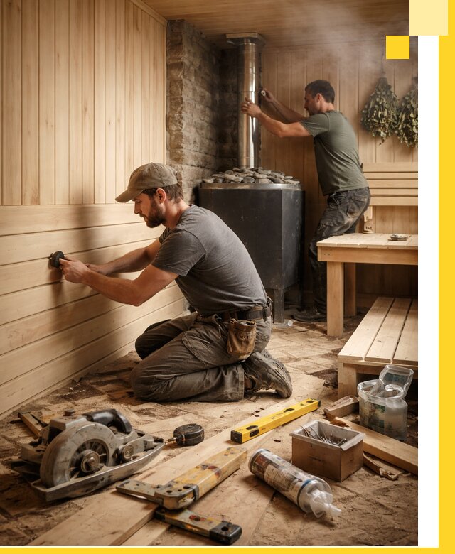 Полное строительство и оснащение парных под ключ в Рыбинске