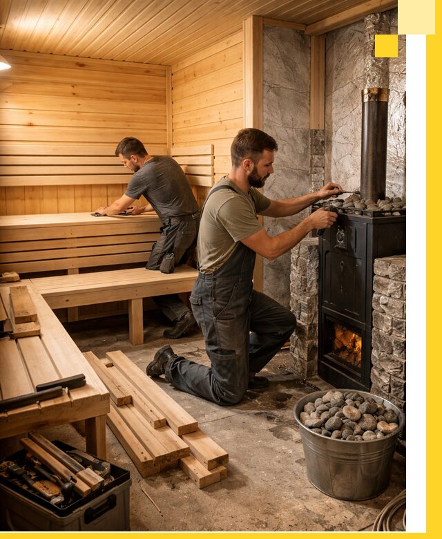 Дизайн и строительство интерьеров бань под ключ в Рыбинске