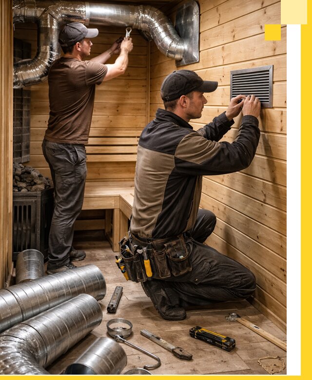 Проектирование и монтаж вентиляции бани в Рыбинске под ключ