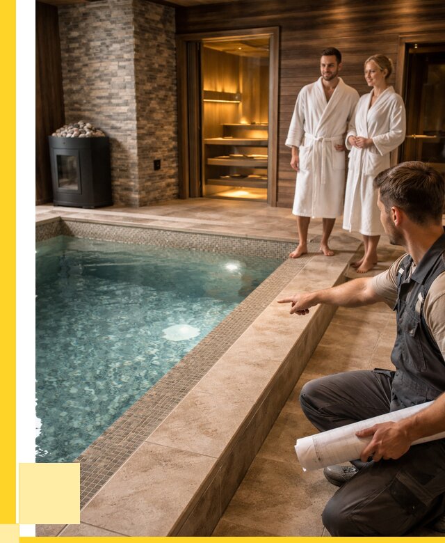 Проект бани с бассейном под ключ в Рыбинске от 67652 р. | ЭриданРбн