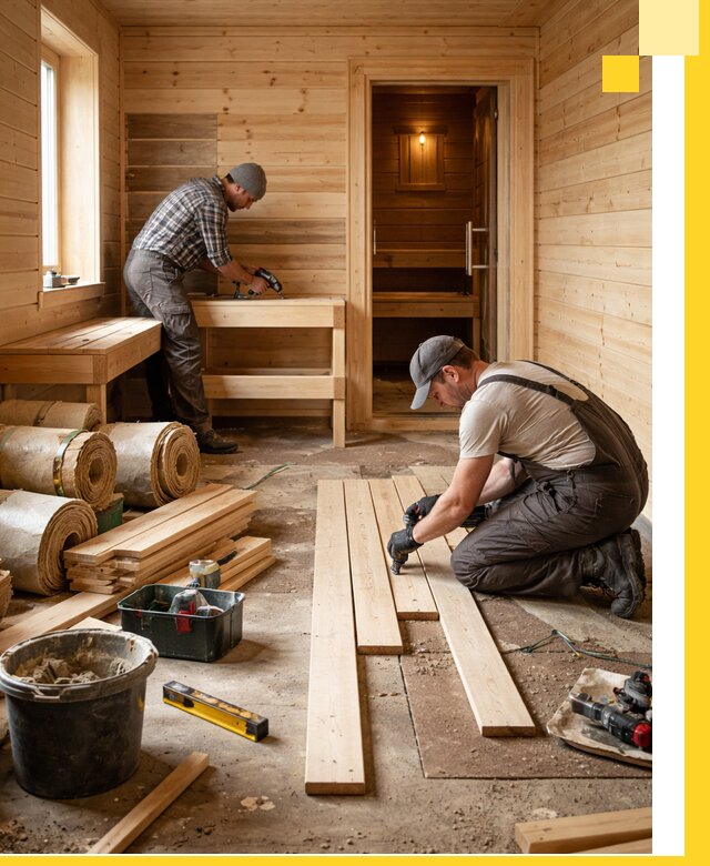 Индивидуальный проект бани с комнатой отдыха под ключ в Рыбинске