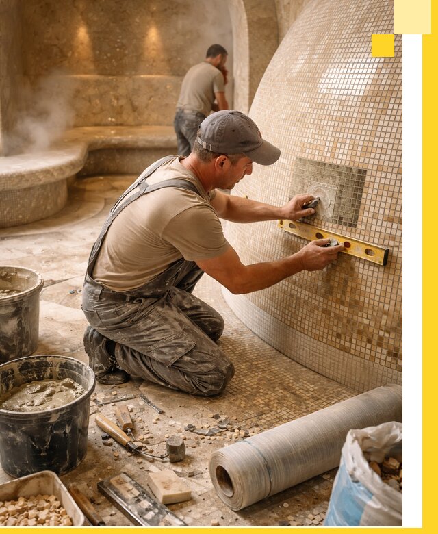 Хамам под ключ в Рыбинске: проектирование, строительство, отделка