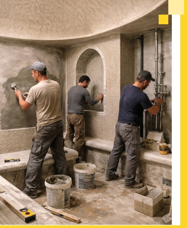 Профессиональный монтаж хамамов под ключ в Рыбинске с гарантией