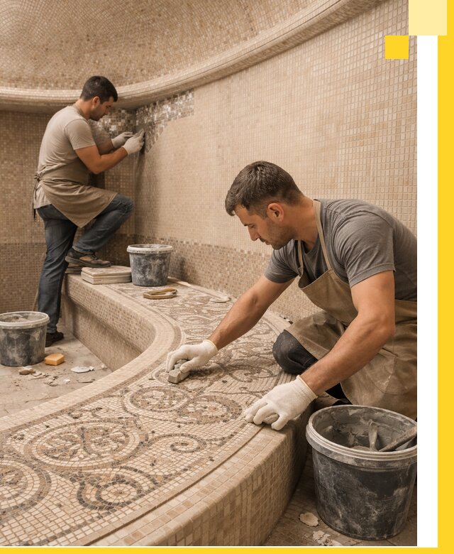 Плитка для хамама в Рыбинске, укладка, подбор и поставка